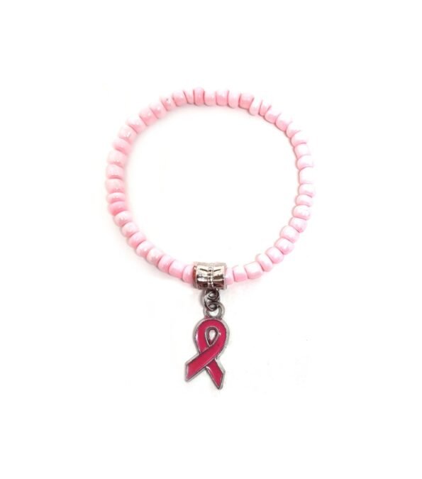 Breast Cancer Beaded Awareness Bracelet