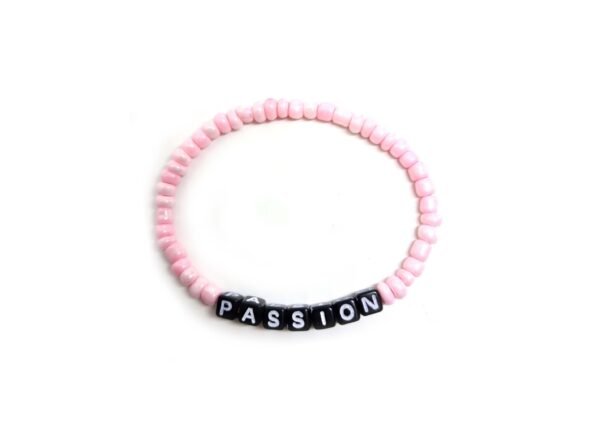 Passion Letter Pink Beaded Bracelet