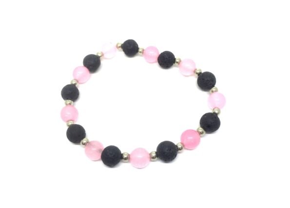 Rose Quartz And Lava Bracelet