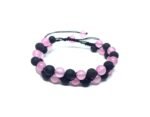 ZPNK-019 Semiprecious Stone Rose Quartz and Lava Bracelet