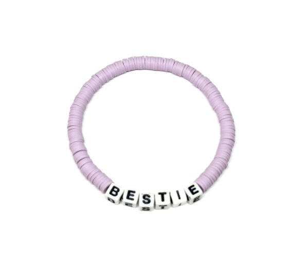 Purple Polymer Clay Beaded Bracelet