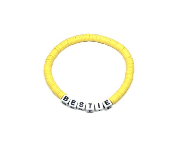 Yellow Polymer Clay Beaded Bracelet