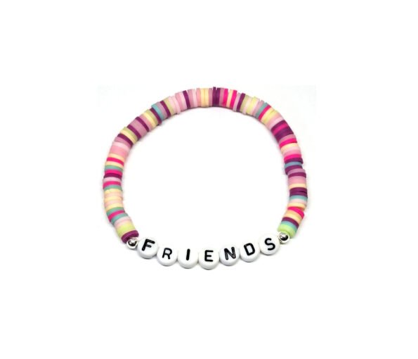 FRIENDS Polymer Clay Beaded Bracelet
