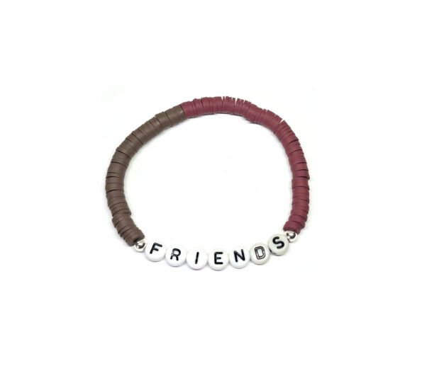 FRIENDS Polymer Clay Beaded Bracelet - Brown