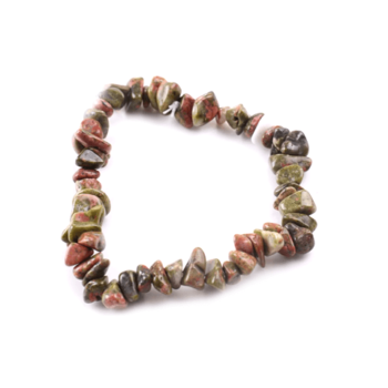 Unakite Chip Bracelet