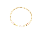 ZGOF-006 Happy Letter Heishi Bohemian Gold Filled Beaded Bracelet