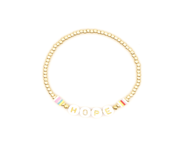 Hope Letter Heishi Bohemian Gold Filled Beaded Bracelet