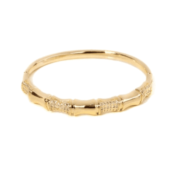 Gold Bamboo Bangle Bracelet