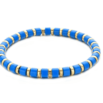 Boho Seed Bead Bracelet - blue