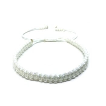 Mens Braided Bracelet - white