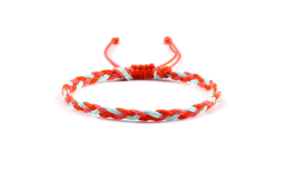 Braided String Bracelet - Red