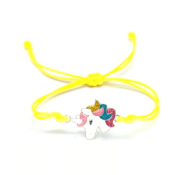 Childrens Cord Bracelet - yellow