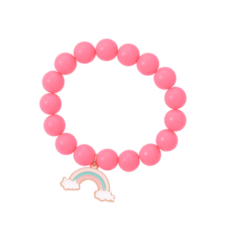 Childrens Beaded Bracelet - red
