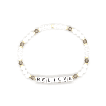 Crystal Beads Childrens Bracelet - white