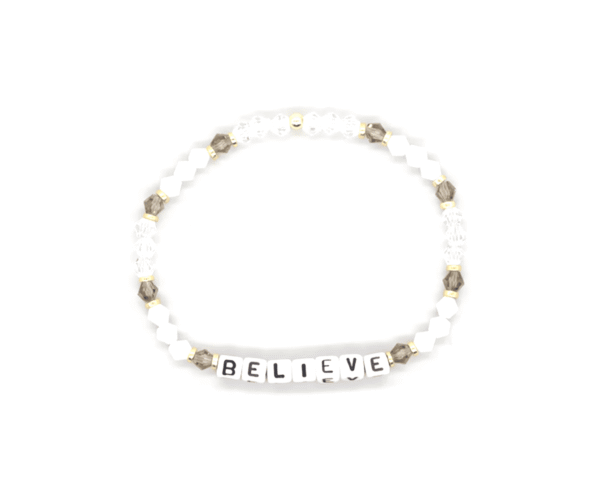 Crystal Beads Childrens Bracelet - white