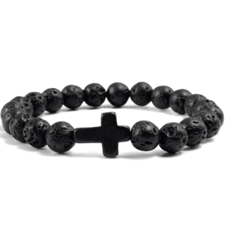 Christian Bead Bracelet - lava