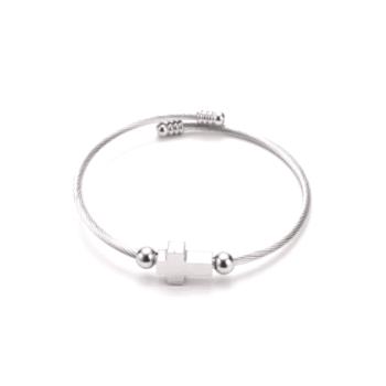 Mens Christian Bracelet - silver