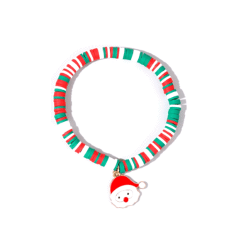 Christmas Clay Beads Bracelet