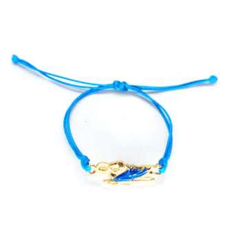 Christmas String Bracelet - blue