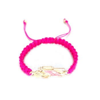 Christmas Friendship Bracelet - pink