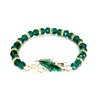 Crystal Christmas Bracelet - green
