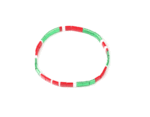 ZCHRIS-008 Christmas Tila Beads Bracelet – red