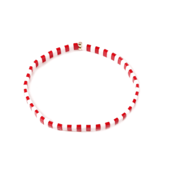 Christmas Tila Beads Bracelet - red