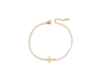 ZCROS-001 Cubic Zirconia Cross Bracelet