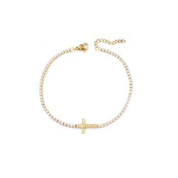 Cubic Zirconia Cross Bracelet