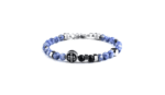 Beaded Cross Bracelet - blue