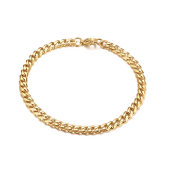 Cuban Bracelet 5mm - gold