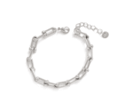 Mens Cuban Link Bracelet - silver