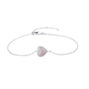 Cubic Zirconia Heart Bracelet