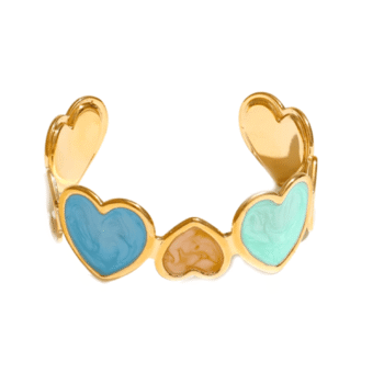 Enamel Heart Bracelet