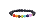 ZLAV-D-001 7 Chakra Lava Stone Diffuser Bracelet