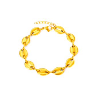 Oval Link Bracelet-gold