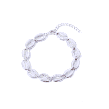 Gold Link Charm Bracelet-silver