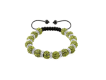 ZSHAM-006 Green Shamballa Bracelet
