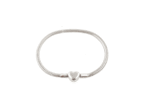 ZSNAK-006 Snake Chain Bracelet With Heart -silver