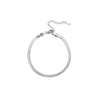 Mens Snake Chain Bracelet-silver