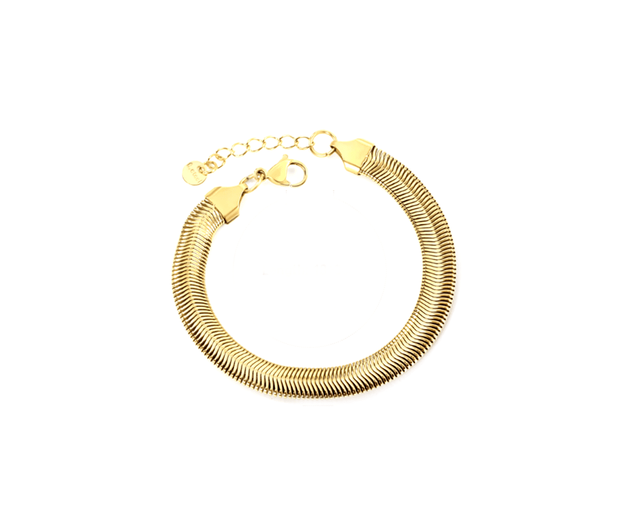 ZSNAK-009 8mm Snake Chain Bracelet-gold 8mm Snake Chain Bracelet-gold