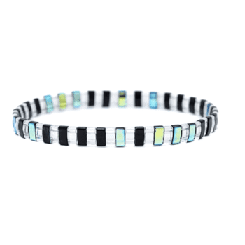 Miyuki Tila Bead Bracelet - blue