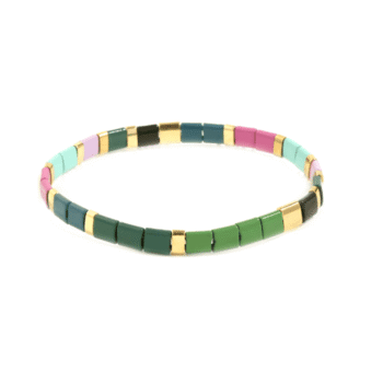 Miyuki Tila Wrap Bracelet - green