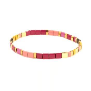 Miyuki Tila Wrap Bracelet - red