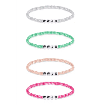 WWJD Letter Bracelet - mix color