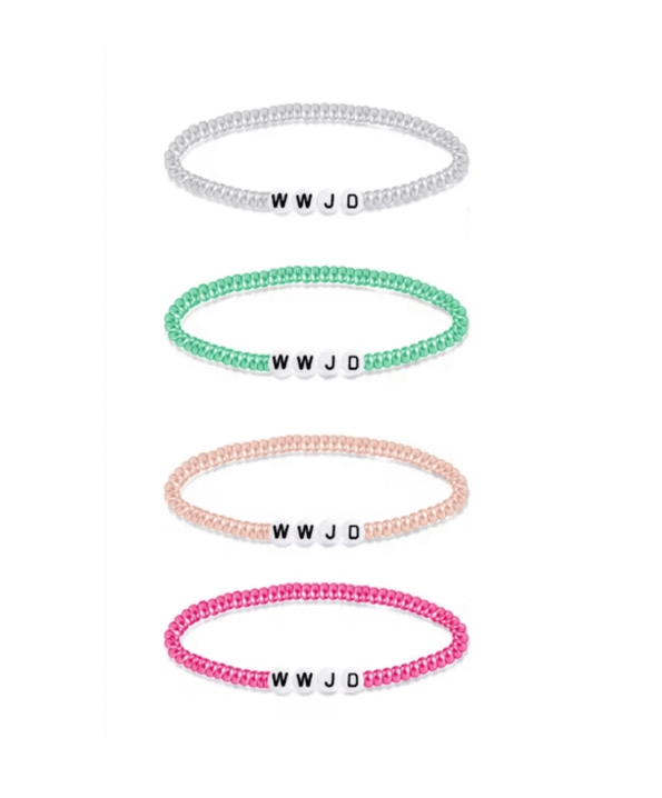 WWJD Letter Bracelet - mix color