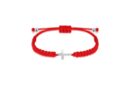 ZWOV-001 Woven Cross Bracelet – white