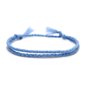 Adjustable Woven Bracelet - blue