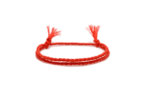 Adjustable Woven Bracelet - red