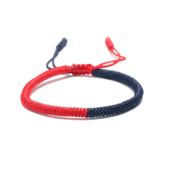 Woven Friendship Bracelet - red and blue